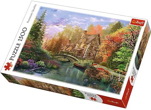 Trefl - Cottage By The Lake Jigsaw Puzzle (1500 Pieces)
