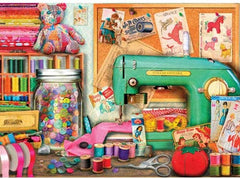 Bits and Pieces - 500 Piece Jigsaw Puzzle 18" X 24" - The Sewing Desk by Aimee Stewart