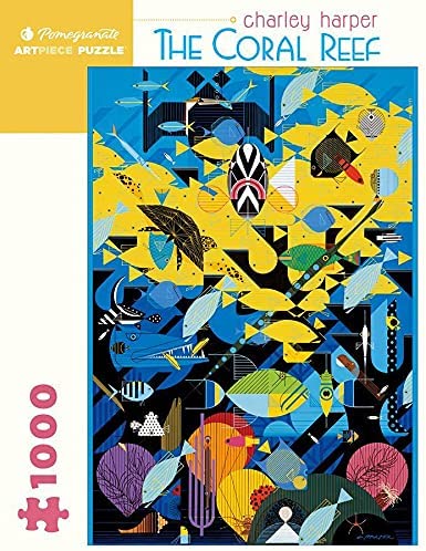Pomegranate - The Coral Reef by Charley Harper Jigsaw Puzzle (1000 Pieces)