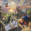 Ceaco Thomas Kinkade 4-in-1 Multi Pack Disney Puzzles (500 Piece) - Aladdin, Beauty & The Beast, Little Mermade, Winnie the Pooh