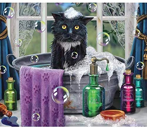 Ceaco - Night Spirit - Cat in Bath by Lisa Parker Jigsaw Puzzle (550 Pieces)