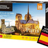 Cubic Fun - National Geographic 3D Puzzle - Notre Dame De Paris (France) Jigsaw Puzzle (128 Pieces)
