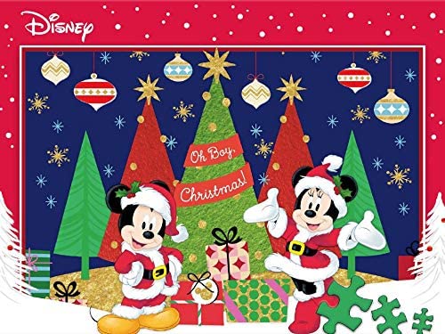 Ceaco - Together Time Mickey & Minnie Celebrate The Season Puzzle - 400 Pieces