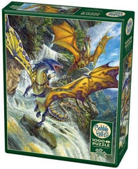 Cobble Hill - Waterfall Dragons Jigsaw Puzzle (1000 Pieces)