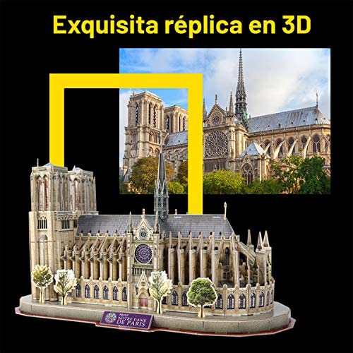 Cubic Fun - National Geographic 3D Puzzle - Notre Dame De Paris (France) Jigsaw Puzzle (128 Pieces)