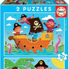 Educa - Pirates 2 x 20pc Jigsaw Puzzle (40 Pieces)