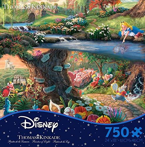 Ceaco Alice in Wonderland Thomas Kinkade Disney Jigsaw Puzzle - 750 Pieces