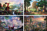 Thomas Kinkade Fantasia Lady & The Tramp Winnie The Pooh Tangled Disney Dreams Collection 4 In 1 Jigsaw Puzzle Set 500 Pieces