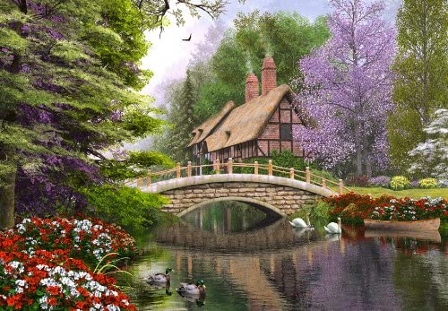 Castorland - River Cottage Jigsaw Puzzle (1000 Pieces)