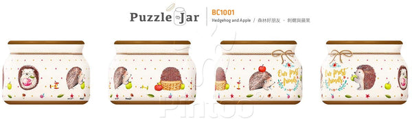 Pintoo - Puzzle Jar Hedgehog & Apple Jigsaw Puzzle (64 Pieces)