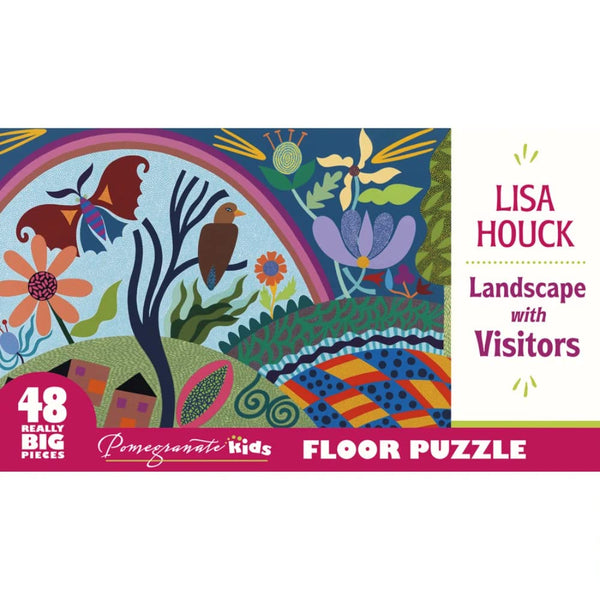 Pomegranate - Landscape With Visitors Floor Puzzle by Lisa Houck Jigsaw Puzzle (48 Pieces)