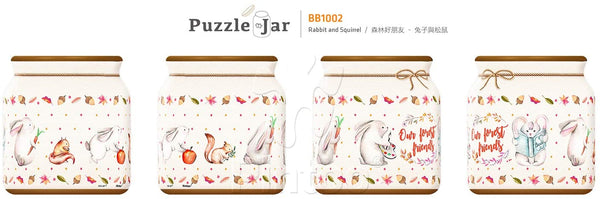 Pintoo - Puzzle Jar Rabbit & Squirrel Jigsaw Puzzle (96 Pieces)