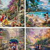 Ceaco Thomas Kinkade The Disney Collection 4 in 1 Multipack Puzzles (500 Piece Each)