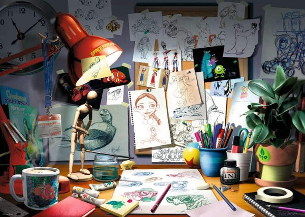 Ravensburger - Disney Pixar The Artists Desk 1000 Piece Puzzle