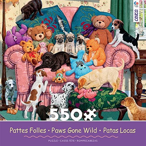 Ceaco Paws Gone Wild - Grandma's Armchair Puzzle (550 Piece)