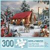Bits and Pieces - 300 Large Piece Puzzle - New Friends - Snowy Winter Scene by Artist Alan Giana