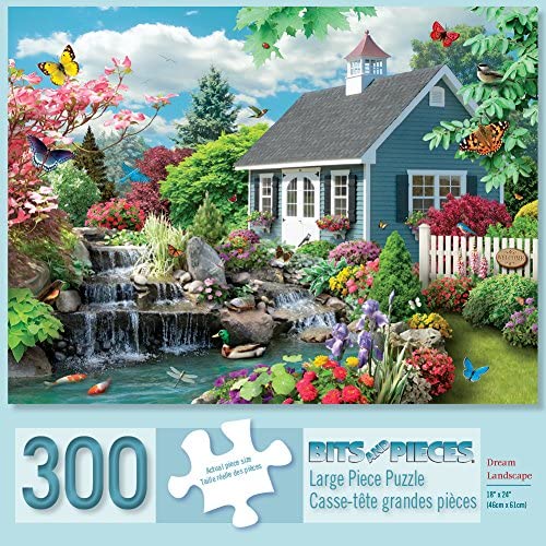 Bits and Pieces - 300 Large Piece Jigsaw Puzzle - Dream Landscape by Artist Alan Giana
