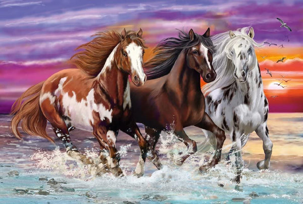 Schmidt - Trio Of Wild Horses Jigsaw Puzzle (200 Pieces)