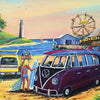 Blue Opal - Purple Kombi At The Fair 1000 pieces Jigsaw Puzzle by Jenny Sanders