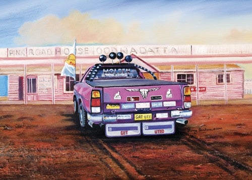 Blue Opal - Pink Roadhouse 1000 pieces Jigsaw Puzzle by Jenny Sanders