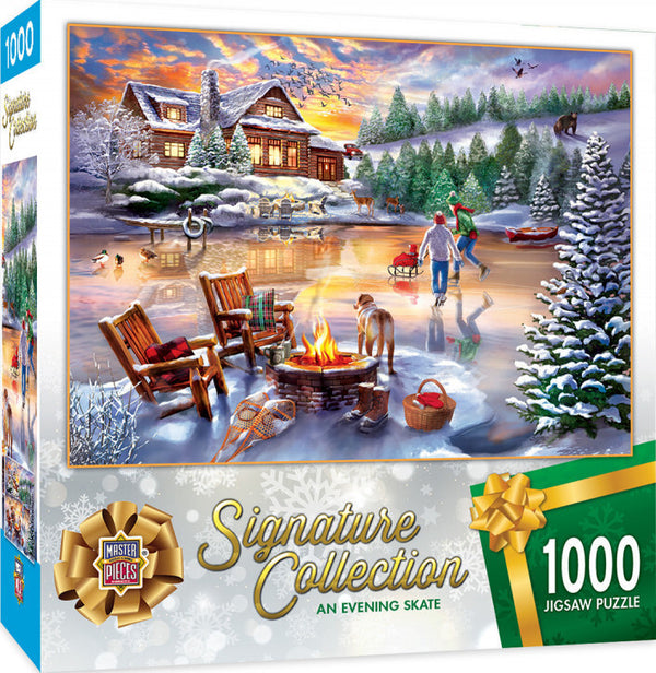 Masterpieces - Signature Collection Christmas An Evening Skate Jigsaw Puzzle (1000 pieces)