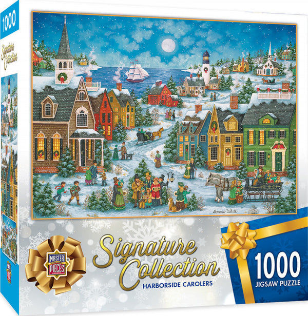Masterpieces - Signature Collection Christmas Harbor Side Carolers Jigsaw Puzzle (1000 pieces)