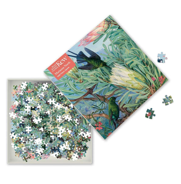 Flame Tree Studio - Kew Gardens, Honeyflowers and Honeysuckers by Marianne North Jigsaw Puzzle (1000 Pieces)