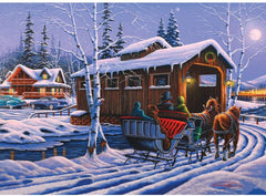 Bits and Pieces - Romantic Christmas by Geno Peoples Jigsaw Puzzle (300 Pieces)