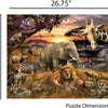 Springbok Puzzles - Wild Savanna - 400 Piece Jigsaw Puzzle - 26.75" x 20.5" Made in USA - Unique Cut Interlocking Pieces - Big Pieces for Kids & Small Pieces for Adults