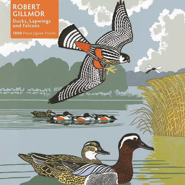 Flame Tree Studio - Ducks, Lapwings and Falcons by Robert Gillmor Jigsaw Puzzle (1000 Pieces)