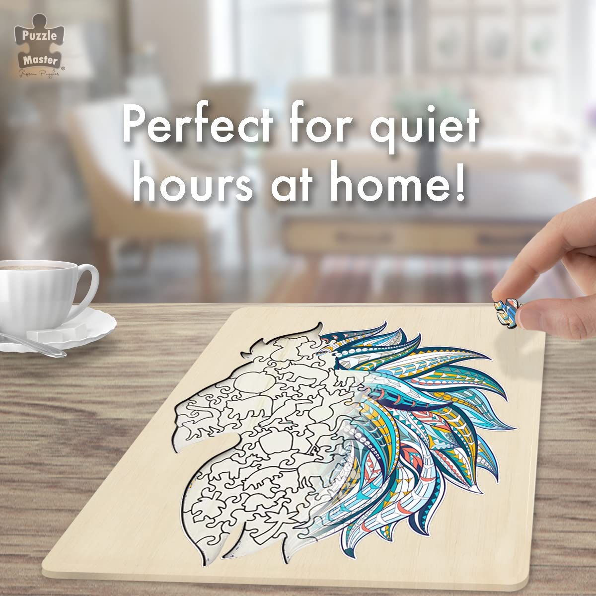 Puzzle Master - Lion 2 Wooden Jigsaw Puzzle (124 Pieces) | I Love Puzzles