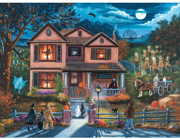 Bits and Pieces - Yesterday's Halloween Haunted House Trick or Treat Jigsaw Puzzle by Christine Carey (300 pieces)