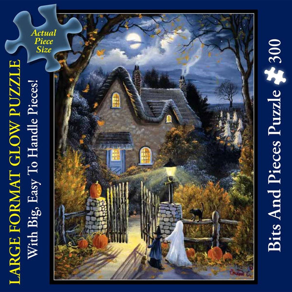 Bits and Pieces - Tess's Halloween Jigsaw Puzzle (300 Large Piece Glow in the Dark) by Christine Carey