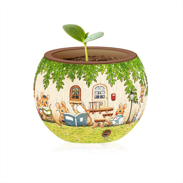 Pintoo - Flowerpot Happy Reading Jigsaw Puzzle (80 Pieces)