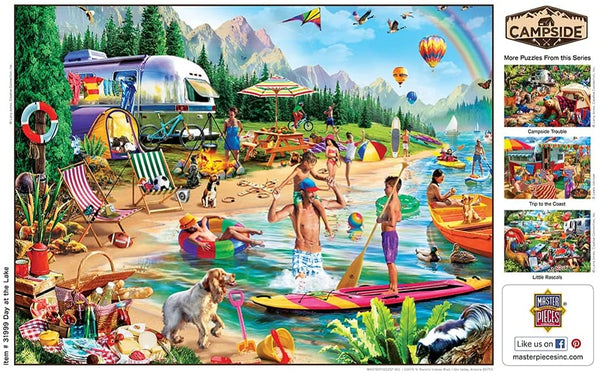 Masterpieces - Campside - Day at the Lake EZ Grip Jigsaw Puzzle (300 Pieces)