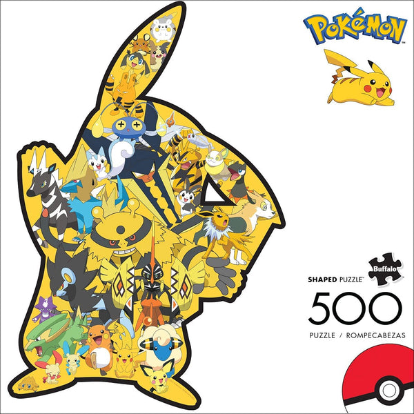 Buffalo Games - Pokemon - Pikachu Shaped Puzzle - 500 Piece Jigsaw Puzzle