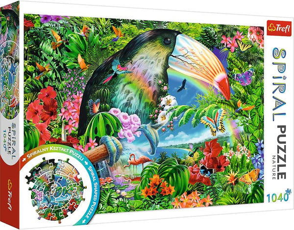 Trefl - Tropical Animals Spiral Puzzle Jigsaw Puzzle (1040 Pieces)