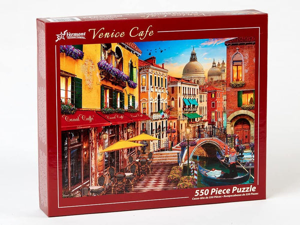 Venice Cafe Jigsaw Puzzle 550 Piece by David Maclean Vermont Christmas Company