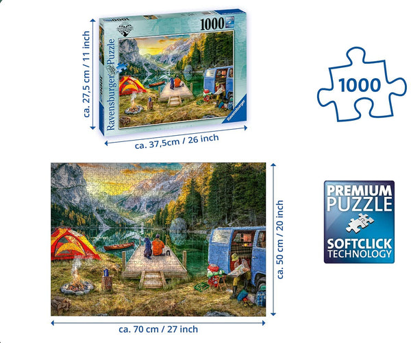Ravensburger - Wanderlust Calm Campsite Jigsaw Puzzle (1000 Pieces)