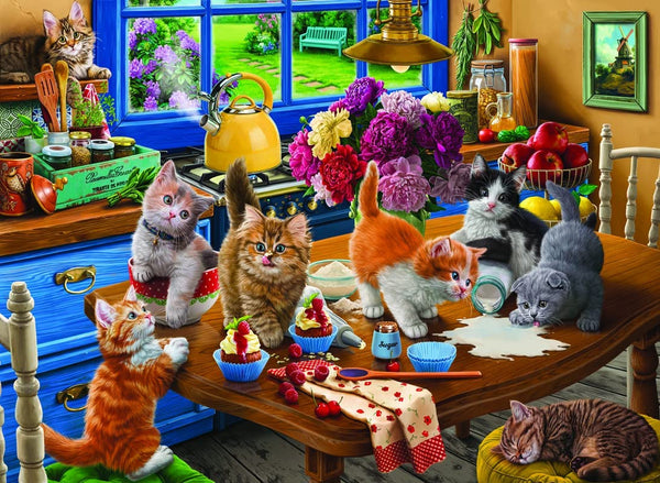 Anatolian - Kittens In The Kitchen Jigsaw Puzzle (1000 Pieces)