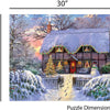 Springbok Puzzles - Yuletide Cottage - 1000 Piece Jigsaw Puzzle - Large 24 Inches by 30 Inches Puzzle - Made in USA - Unique Cut Interlocking Pieces