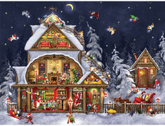 Bits and Pieces - 1000 Piece Jigsaw Puzzle - Santa's House - Christmas, North Pole by Artist Tuula Burger