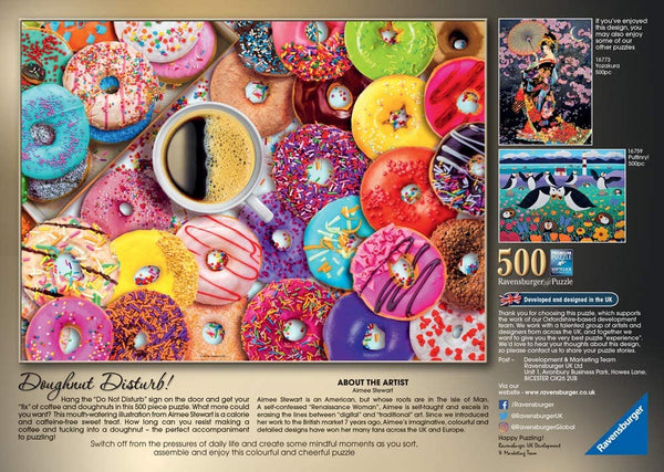 Ravensburger - Doughnut Disturb! by Aimee Stewart Jigsaw Puzzle (500 Pieces)