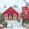 Bits and Pieces - 1000 Piece Jigsaw Puzzle - Christmas Tree Farm - Winter Holiday Snow by Artist Alan Giana