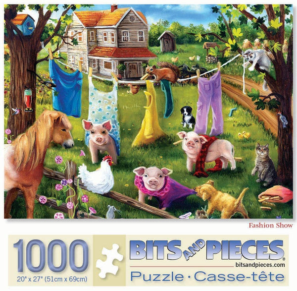 Bits and Pieces - Fashion Show 1000 Piece Jigsaw Puzzles for Adults - Each Puzzle Measures 20 Inch x 27 Inch - 1000 pc Jigsaws by Artist Brooke Faulder