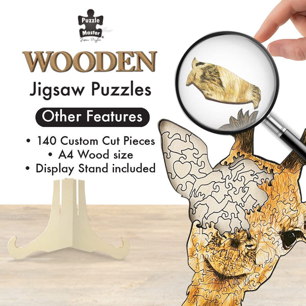 Puzzle Master - Giraffe Wooden Jigsaw Puzzle (128 Pieces)