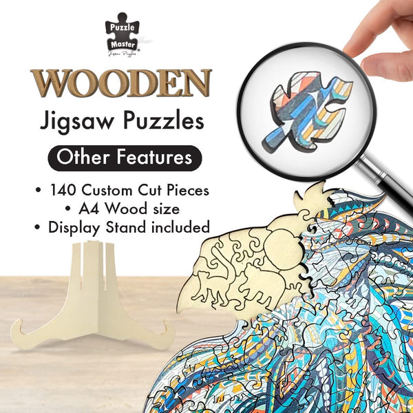 Puzzle Master - Lion 2 Wooden Jigsaw Puzzle (124 Pieces)