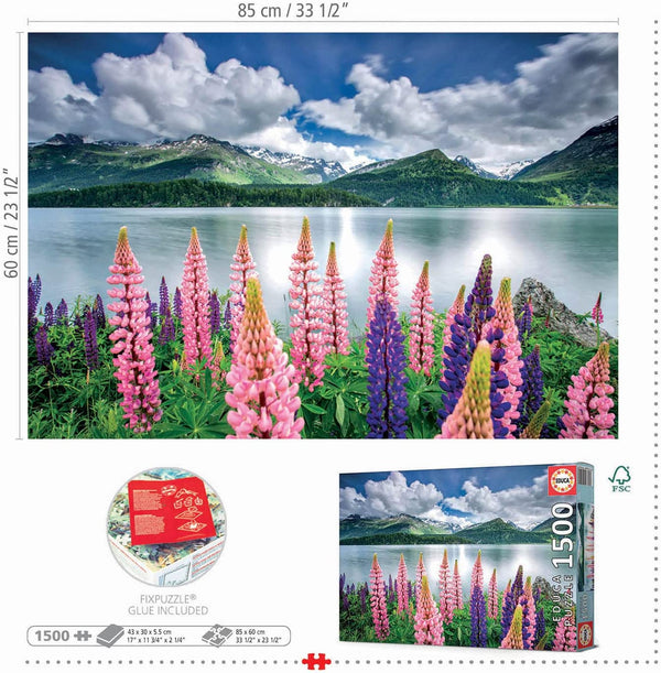 Educa - Lupis On Shores Of Lake Sils Jigsaw Puzzle (1500 Pieces)