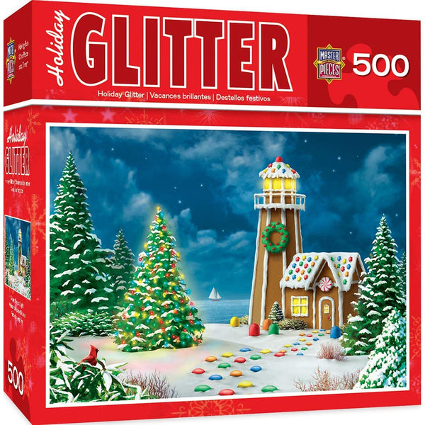 MasterPieces Holiday Glitter - Gingerbread Light 500pc Puzzle