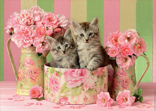 Educa - Kittens With Roses Jigsaw Puzzle (500 Pieces)